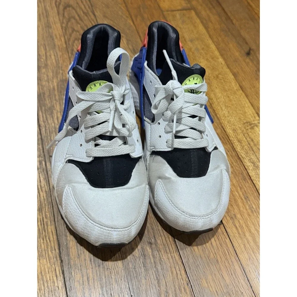 Nike Huarache Run GS White Bright Crimson DQ0975-100 Youth Size 7Y